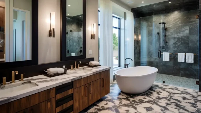 washroom with bath tub