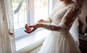 bride posing for shoot