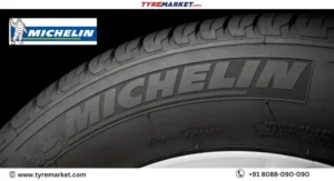 tyre with company name written on it