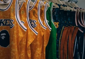 jerseys hanging on hanger