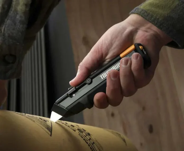 man cutting with knife
